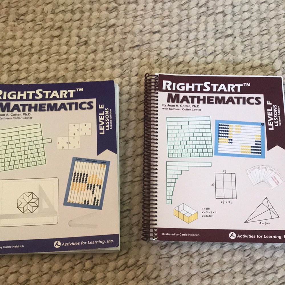 RightStart Mathematics Level E and Level F Lessons, second edition